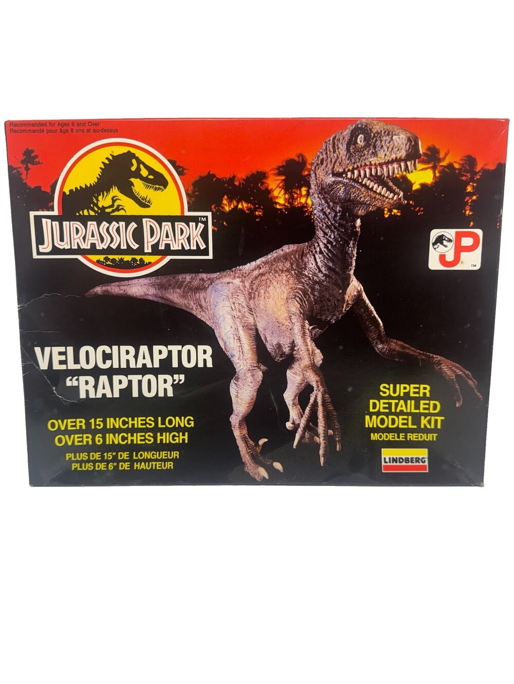 LINDBERG Jurassic Park Velociraptor RAPTOR Model Kit #70272 Open Box Complete JP
